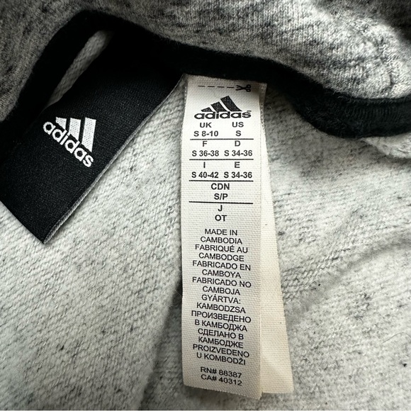 ADIDAS SweatshirtGray Hoodie Pullover Size S - Picture 9 of 10
